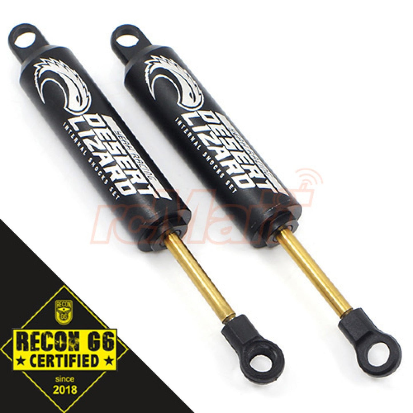 90mm Desert Lizard Two Stage Internal Spring Damper Pair Black