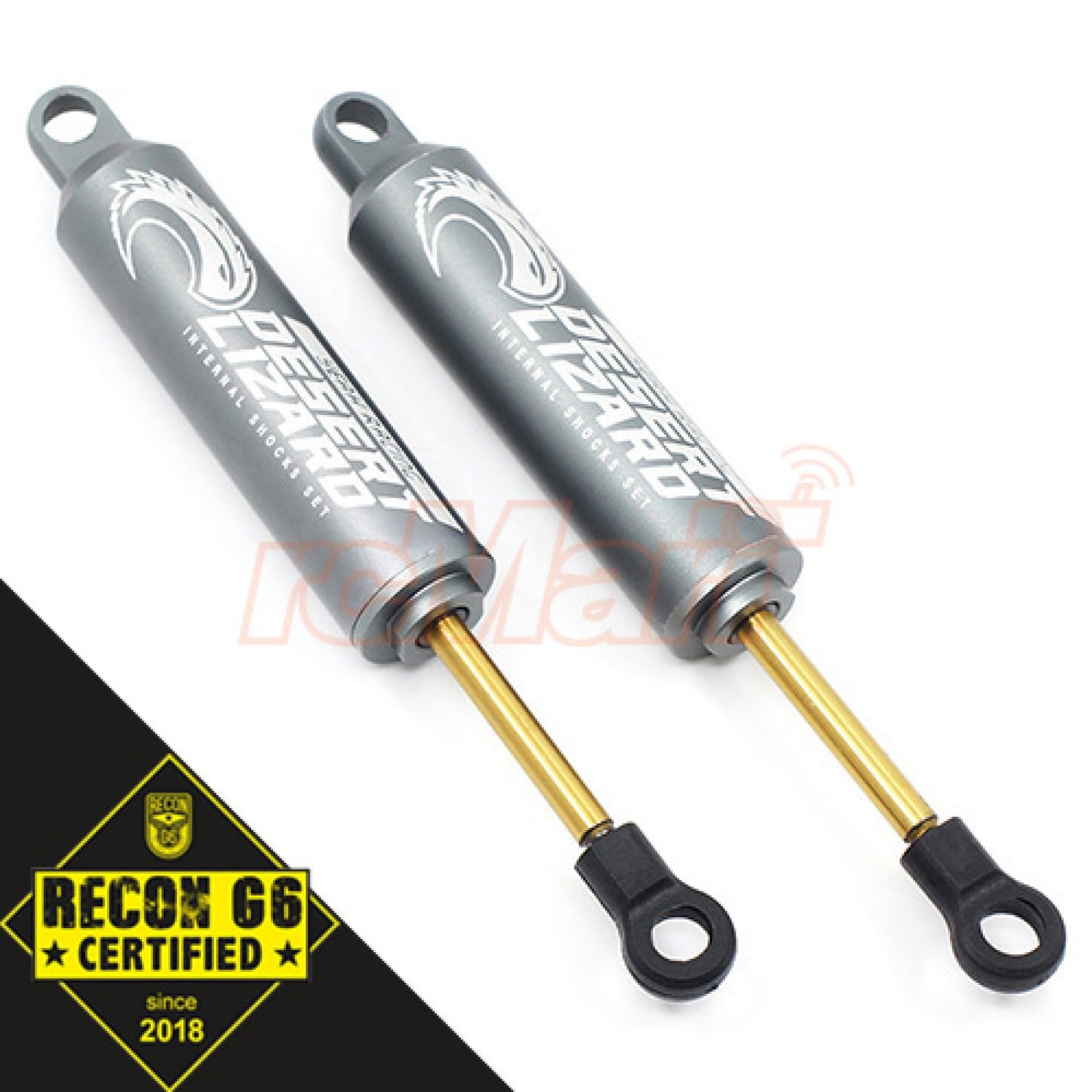 90mm Desert Lizard Two Stage Internal Spring Damper Pair Gun Metal