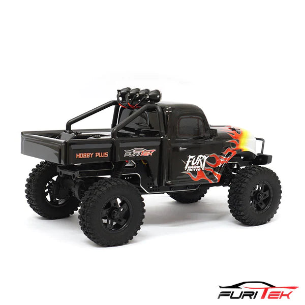 Furitek FX118 FURY WAGON RTR BRUSHLESS 1/18 RC CRAWLER KIT (Black with Flames)
